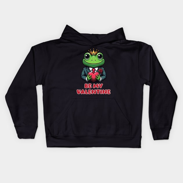 Frog Prince 63 Kids Hoodie by Houerd